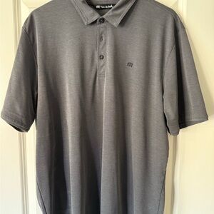 Travis Mathew Gray Polo Shirt Classic Design